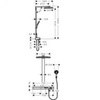 Hansgrohe Rainmaker Select 27028400 Душевая система внешнего монтажа с термостатом 109 см с верхней лейкой 46х30 см 2 режима