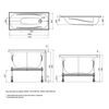 Damixa WILL-170-070W-A  Ванна акриловая  Willow 170 x 70 см