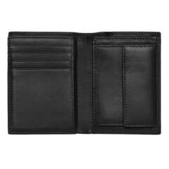 Визитница кожаная с карманом для монет HB Classic Grained, черный