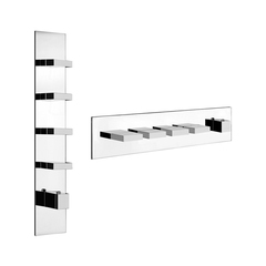 Gessi Rettangolo 43028#031 Встраиваемый термостат, подключение на 3/4”, с 4мя независимыми выходами(внешние части), цвет: хром фото