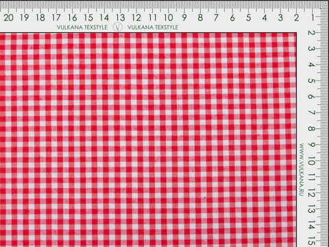 Ткань UNI CHECK MED-4 RED