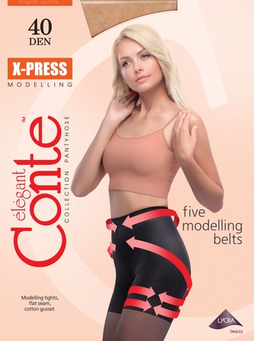 Колготки женские X-Press 40 Den, разм.2, Bronz