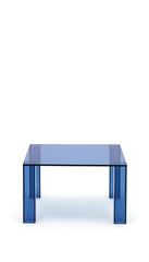 Журнальный столик Adularia из синего стекла 85 x 85