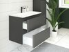 Aquanet 332504 Тумба с раковиной Эмбер 60 2 ящ. цв.черный матовый (раковина Urban) (332504)