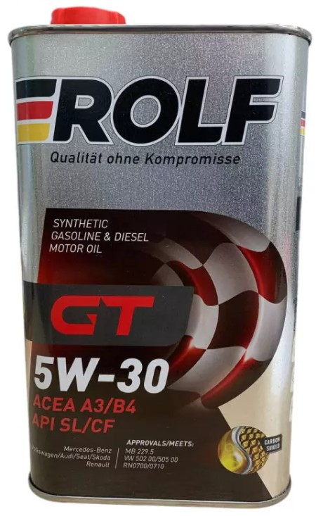 Моторное масло ROLF GT 5W-30 A3/B4, синтетическое, 1л