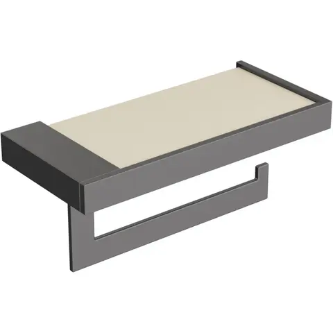 Boheme 10721-GM Держатель для туалетной бумаги c крышкой Qubic Gun Metal