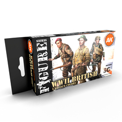 Набор красок AK interactive WWII British Uniform Colors Set 3G, 6 красок