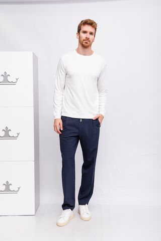 BALDESSARINI Брюки из шерсти с эластаном на кулиске