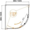 Cezares MOLVENO-R-1-100-C-CR-IV Душевой уголок, цвет: хром
