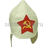 Буденовка Серп и молот белая - 5