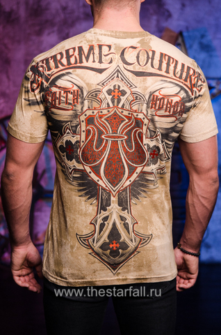 Xtreme Couture | Футболка мужская Lockdown X1668 от Affliction спина