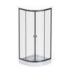 Am.Pm W88G-205-080BT64 X-Joy Twin Slide.  Душевое ограждение без  поддона. 80x80. профиль черный