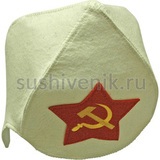 Головной убор Серп и молот белый - 7