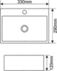 Bauedge Cerama Mini NS0003 Рукомойник 33 x 29 см, белый