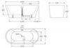 BelBagno BB71-1700 Отдельностоящая акриловая ванна в комплекте со сливом-переливом, 170x80, цвет: белый