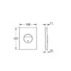 GROHE Nova Cosmopolitan 38765P00 Клавиша смыва для унитаза