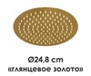 WasserKRAFT Sauer A208 Душ верхний, цвет: золото