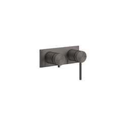 Gessi 316 54079#707 Встраиваемый смеситель, на 2 источника с автоматическим переключателем (внешняя часть), цвет: brushed black metal pvd фото