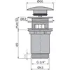 Alcaplast A392-RG-P Донный клапан сифона для умывальника CLICK/CLACK 5/4", цельнометаллический с переливом и большой заглушкой, RED GOLD-глянец