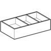 Geberit Xeno2 500.527.00.1 Вставка для выдвижного ящика Н-образная,37.3x9.8x20.8см, Серый / Меламин, древесная структура