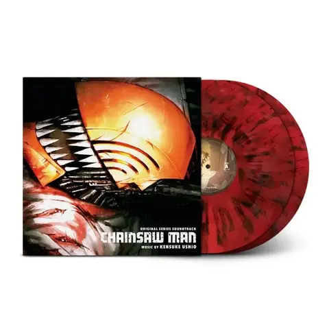 Виниловая пластинка Kensuke Ushio — OST Chainsaw Man  (2 LP) (Red Blood w/Black Smoke Vinyl)