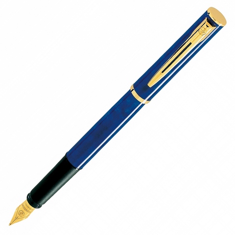 Ручка перьевая Waterman Apostrophe Lacquer Blue Marble GT, F (S0702790)