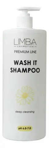 Limba Cosmetics Шампунь Глубокой очистки для натуральных волос WASH I ,1000мл (lmb38)