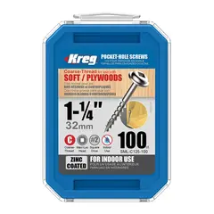 Шурупы с крупным шагом 1-1/4"-100 шт Kreg SML-C125-100-INT