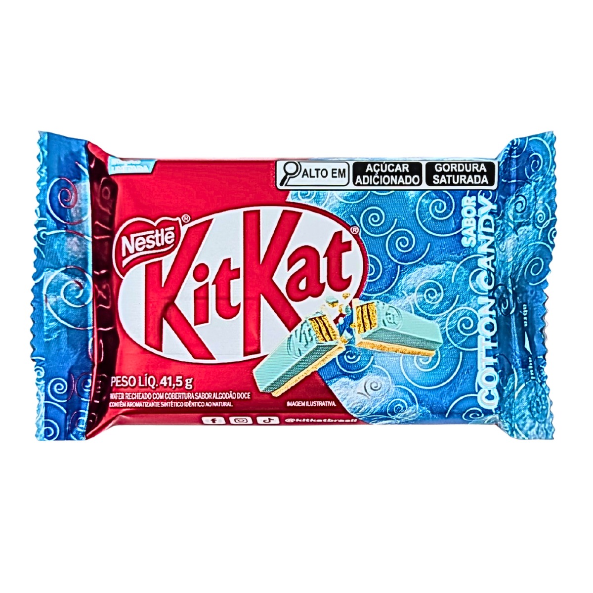 Шоколадный батончик KitKat 4 Finger Cotton Candy со вкусом сахарной ваты, 41,5 г