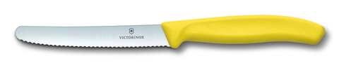 Нож Victorinox с волнистым лезвием, жёлтый (6.7836.L118)