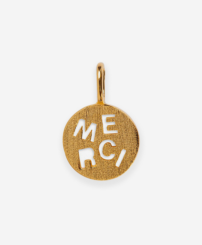 Подвеска Merci круглая gold