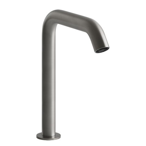 Gessi 316 Flessa 54080#239 Смеситель для раковины, электронный, с кран-фильтром для регулировки температ и напора воды, высота излива 230 мм, цвет Steel Brushed
