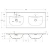 BelBagno Uno BB-8099-120-2 Керамическая раковина с двумя чашами, 121x46, цвет: белый