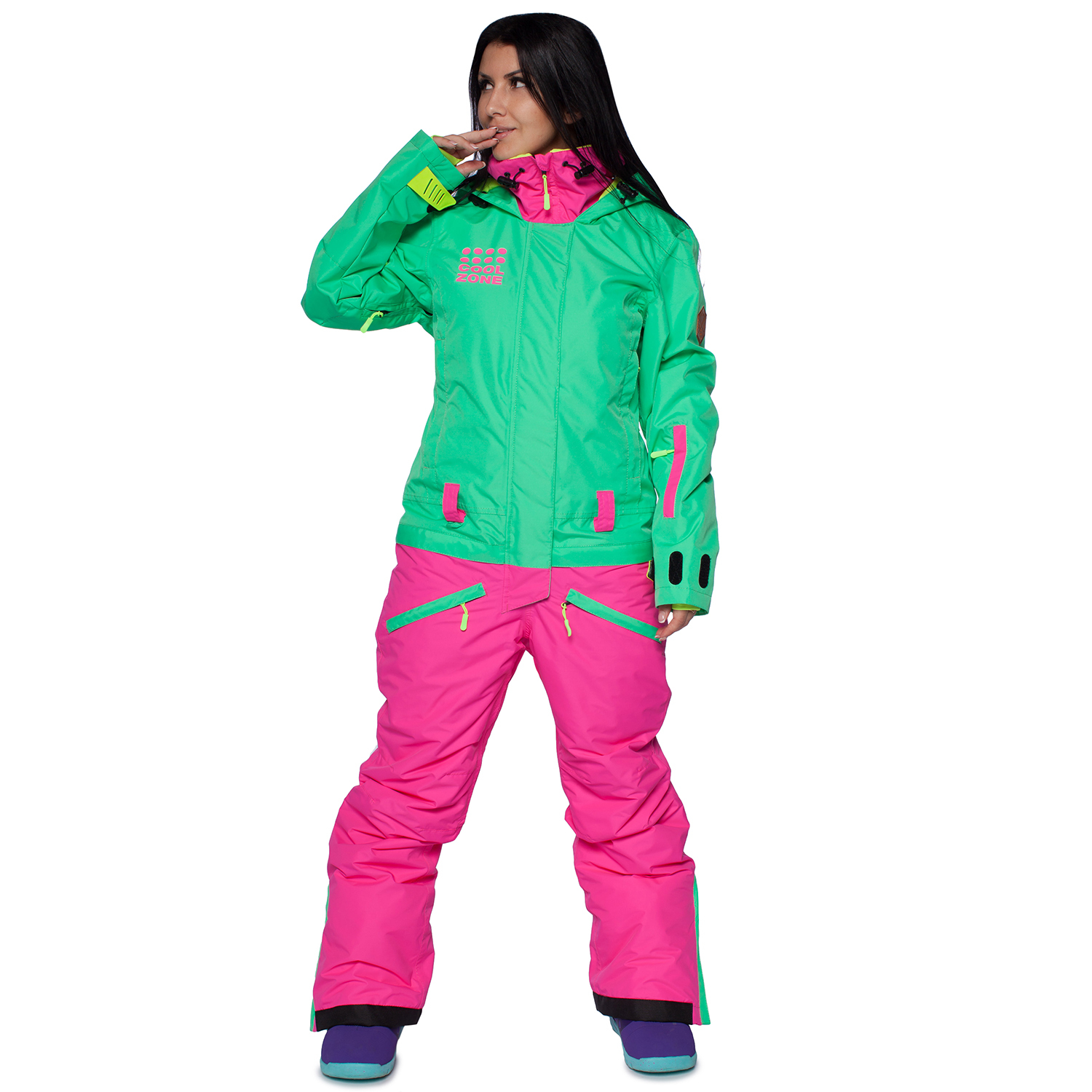 Сноубордический комбинезон COOL ZONE 18 TWIN  женский тиффани-цикламен - 6
