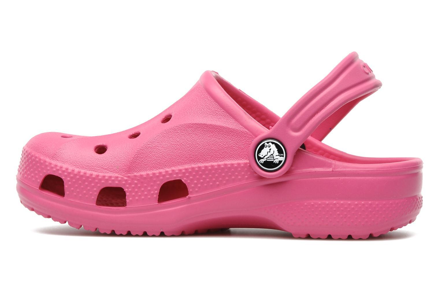 Сабо Крокс (Crocs) пляжные шлепанцы кроксы для девочек, цвет розовый