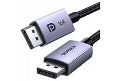 Кабель UGREEN DP118 (15384) Display Port Male To Male 16K Cable, 2м, серый