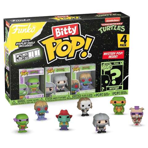 Funko Bitty POP! TMNT S2 Donatello + Shredder + Baxter Stockman + Mystery (1 of 4)