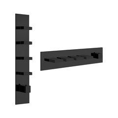 Gessi Rettangolo 43028#299 Встраиваемый термостат, подключение на 3/4”, с 4мя независимыми выходами(внешние части), цвет: черный фото