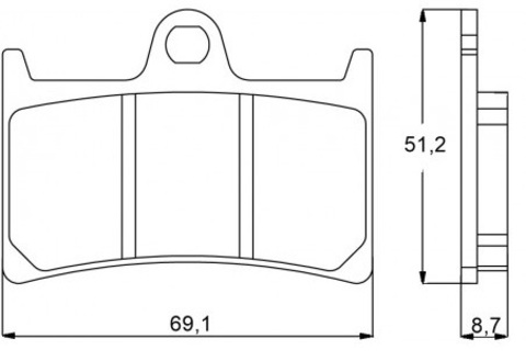 AGPA97ZXC Тормозные колодки дисковые мото Accossato (FDB605XRAC)