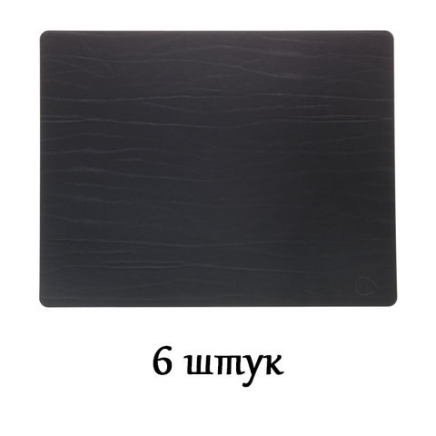 Комплект из 6 подстановочных салфеток 35x45 см LindDNA Buffalo black 98893