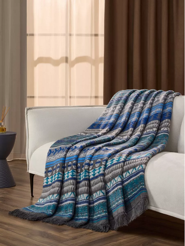 Плед хлопковый Arya Aqua Light (200*220 см) - Синий