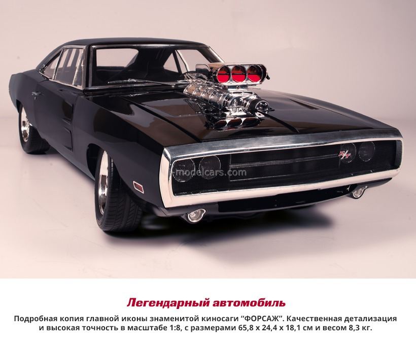 Dodge Charger R/T Fast & Furious 1:8 DeAgostini fully assembled
