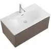 BelBagno UNO-800-1C-SO-СO База под раковину подвесная с фрезерованными ручками по всей длине фасада с одним выкатн. ящ., Бежевый матовый, 800x455x350