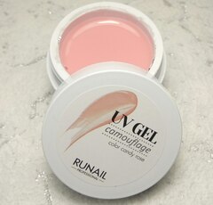 RuNail Камуфлирующий УФ-гель (цвет: Розовая карамель), 15г