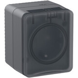 AtlasDesign PROFI IP54 О/У РОЗЕТКА с заземлением со шторками 16А 250В, АНТРАЦИТ — фото 2