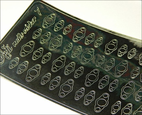 Металлизированные наклейки Arti nails Stiker цвет серебро №7 купить за 100&nbsp;руб