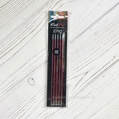 KnitPro Zing чулочные спицы 2 мм/15 см. арт. 47001