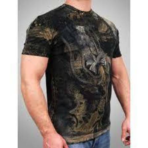Affliction | Футболка мужская Death's Black Book Royalty A905 правый бок