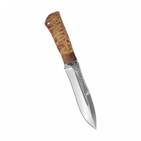 Нож Скорпион, карельская береза, 100х13м