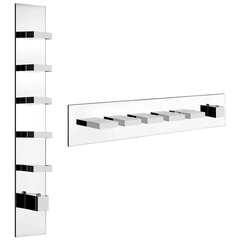 Gessi Rettangolo 43030#031 Встраиваемый термостат, подключение на 3/4”, с 5ю независимыми выходами(внешние части), цвет: хром фото